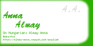 anna almay business card